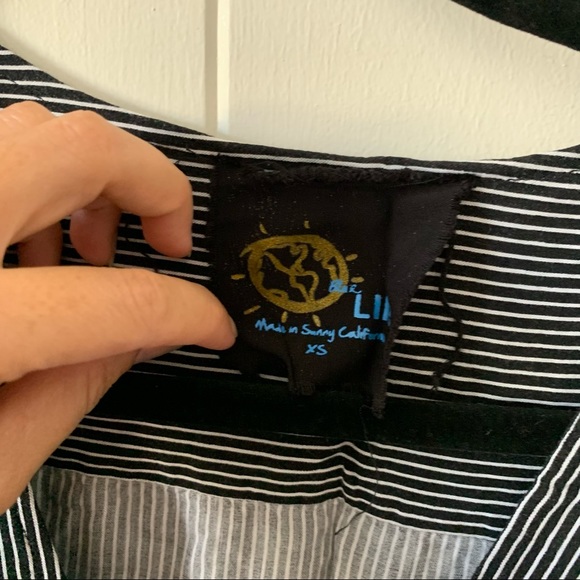 Blue Life Black and White Striped Blouse - Picture 5 of 8